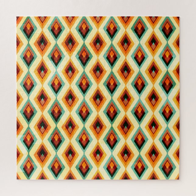 Puzzle Motif vintage en losange (Vertical)