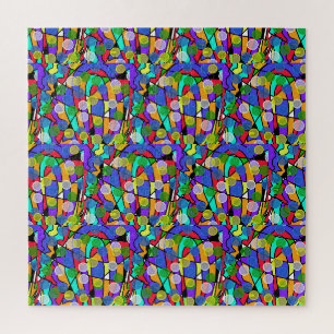 Puzzle Motifs abstraits tourbillonnants pastel