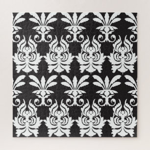 Puzzle Motifs élégants de ventilateur en Art Déco d'Or.