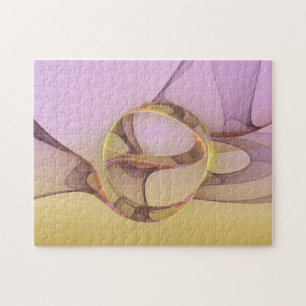Puzzle Motions Abstraites Art moderne rose or fractal