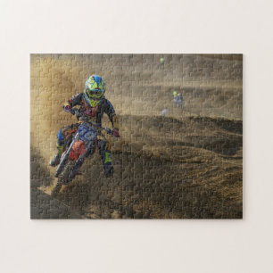 Puzzle Moto de motocross extrême de sport mécanique