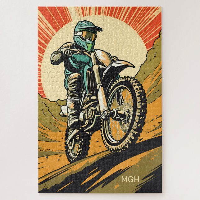 Puzzle Motocross monographique personnalisé (Vertical)