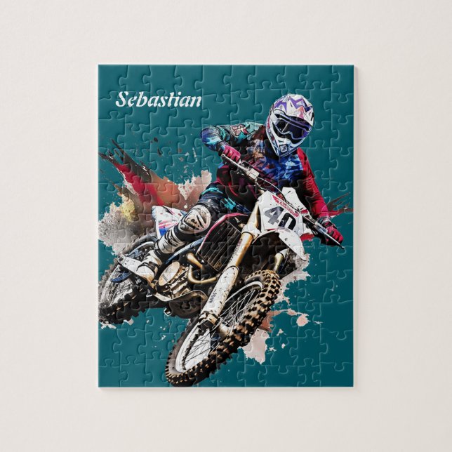 Puzzle Motocross personnalisé (Vertical)