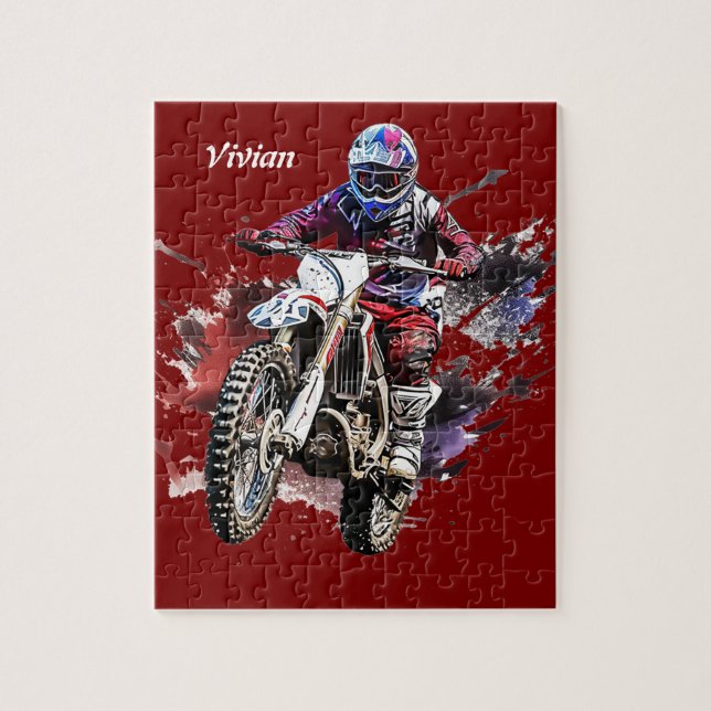 Puzzle Motocross personnalisé (Vertical)