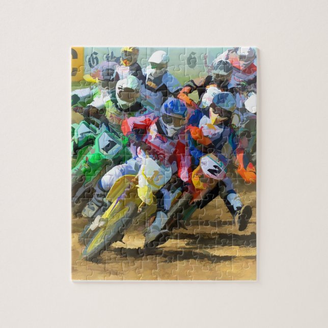 Puzzle Motocross Race Graphic Art (Vertical)
