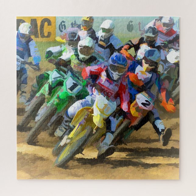 Puzzle Motocross Race Graphic Art (Vertical)