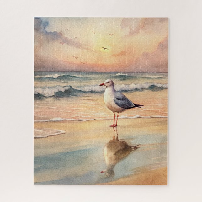 Puzzle Mouette sur une plage (Vertical)