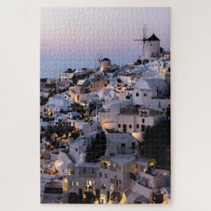 Puzzle Moulin à vent Grèce Santorini Maisons d'été Mer