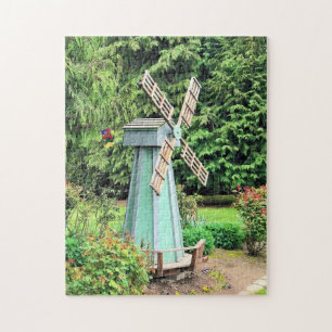 Puzzle Moulin à vin vert Jardin Décor