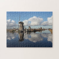 Moulins à vent de Kinderdijk Pays-Bas Hollande Lam