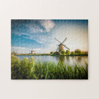 Puzzle Moulins à vent néerlandais | Rotterdam, Hollande p