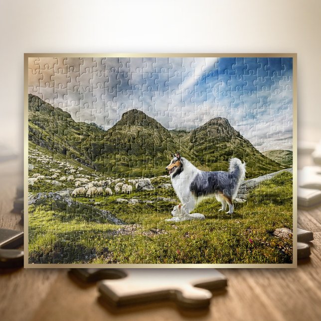Puzzle Mouton Hercule Bleu Merle Rough Collie - (Créateur téléchargé)