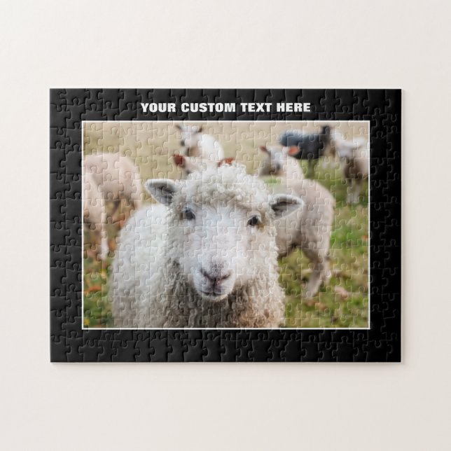 Puzzle Mouton personnalisé (Horizontal)