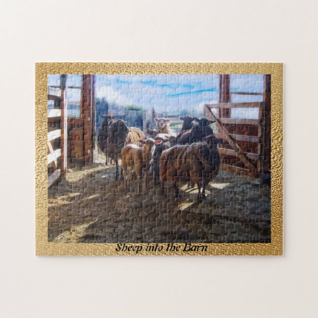 Puzzle Moutons dans la grange (Horizontal)