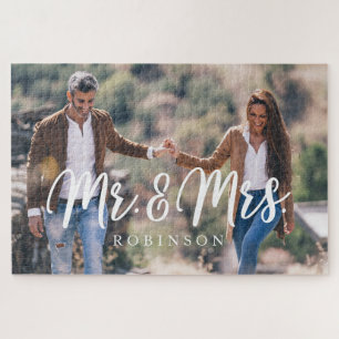 Puzzle Mr & Mrs Newlywed Custom Full Photo