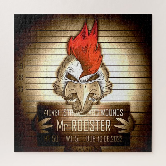 Puzzle Mr. Rooster Vintage (Vertikal)