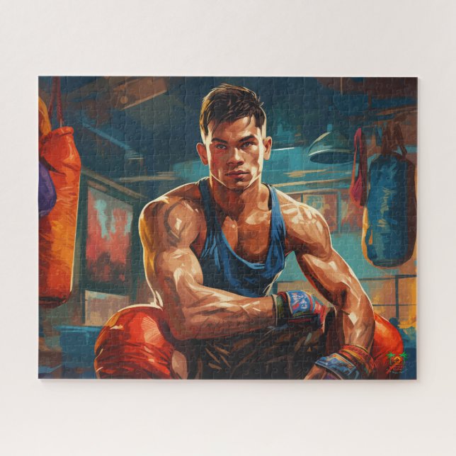 Puzzle Muay Thai Fighter : Repose après la ronde (Horizontal)