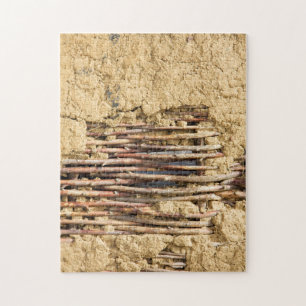 Puzzle Mud and wattle wall
