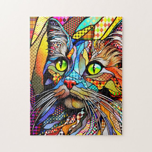 Puzzle Multicolor Cat 711 motif (Vertical)