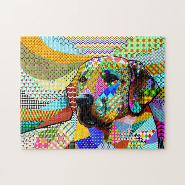 Puzzle Multicolor Golden Retriever Chien 165 Motifs (Horizontal)