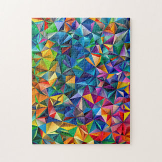 Puzzle Multicolored triangle shapes 