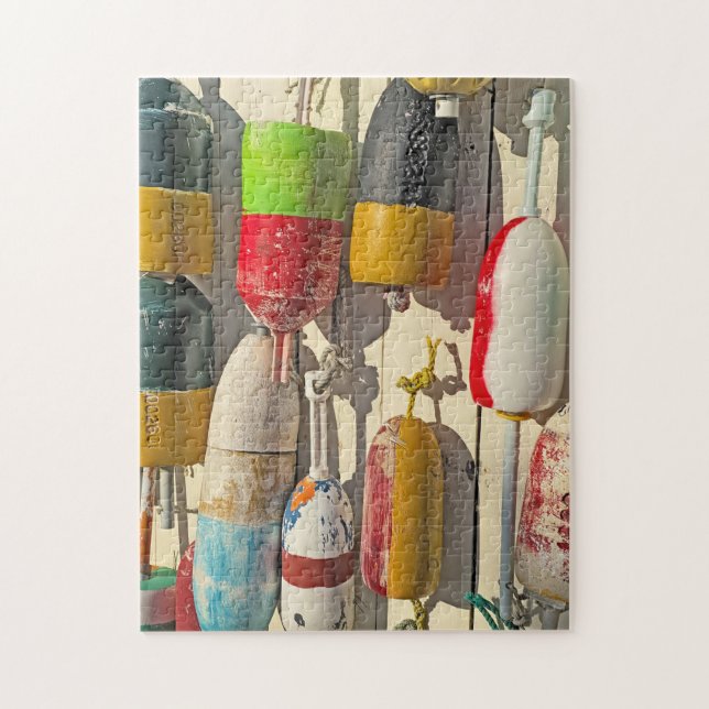 Puzzle Mur de bouées à Nantasket Beach Hull MA (Vertical)