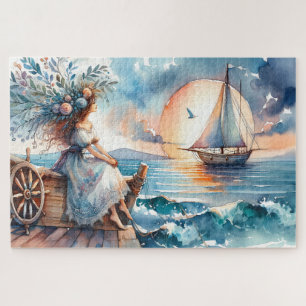 Puzzle Murmures de la mer au coucher du soleil