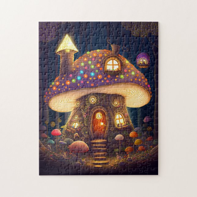 Puzzle Mushroom House Imaginaire Art (Vertical)