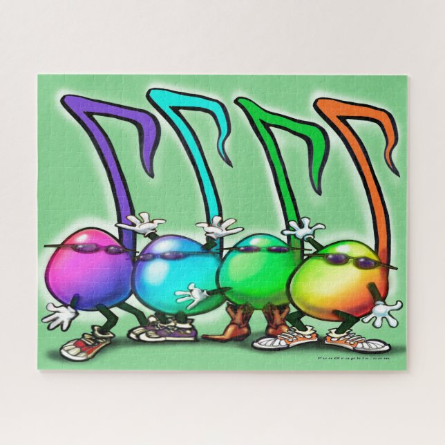 Puzzle Music Notes Party (Horizontal)