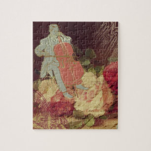 Puzzle Musicien Élégant design floral vintage classique