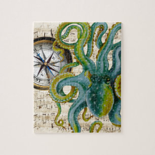Puzzle Musique de boussole de tentacules de poulpe