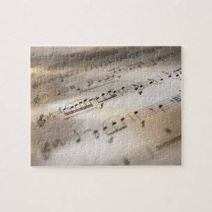 Puzzle Musique de feuille détaillée