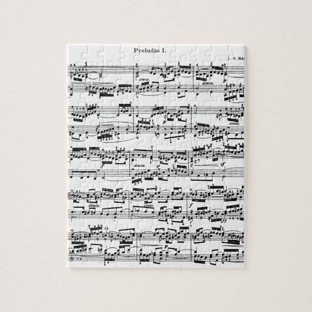 Puzzle Musique de feuille par Bach (Vertical)