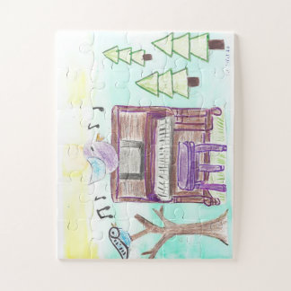 Puzzle musique en foret