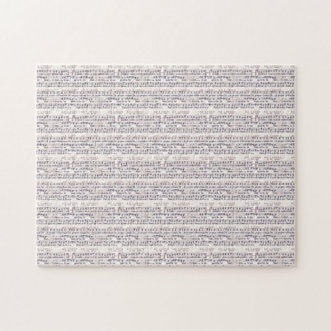 Puzzle Musique vintage en blanc (Horizontal)