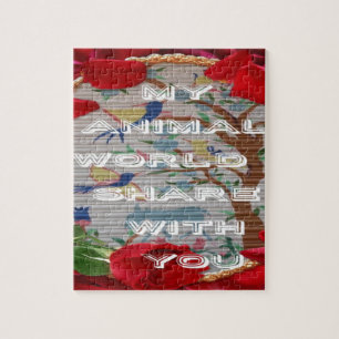 Puzzle My Animal World : Belle conception d'arbre et d'oi