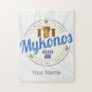 Puzzle Mykonos Cyclades Îles Grèce Souvenir Vintage