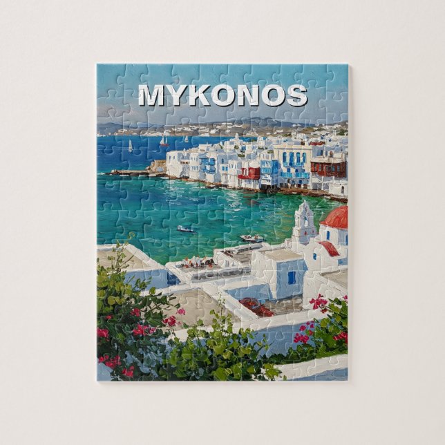 Puzzle Mykonos Grèce Iles grecques Petite Venise (Vertical)