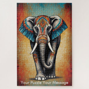 Puzzle Mystic Boho Elephant Mandala