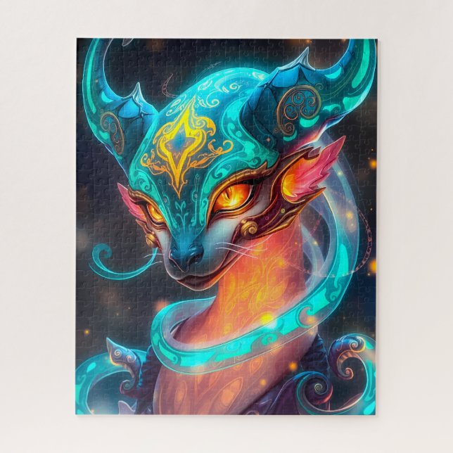 Puzzle Mystical Turquoise Ethereal Creature  (Vertical)
