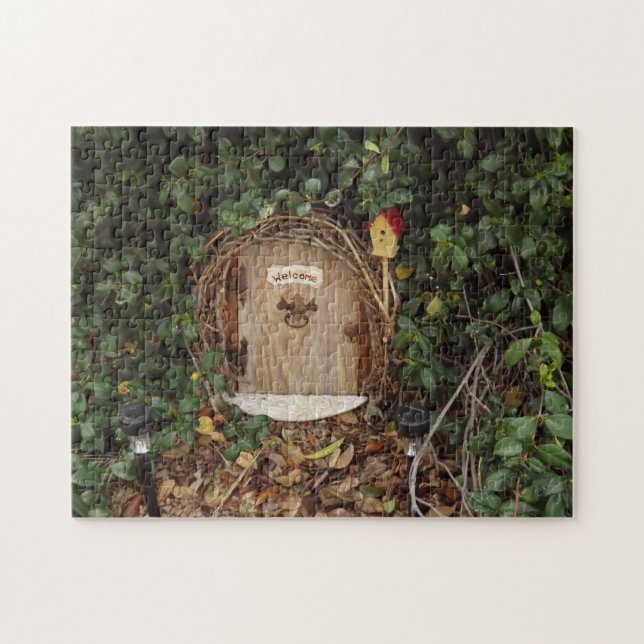 Puzzle mystique de porte de jardin de gnome (Horizontal)