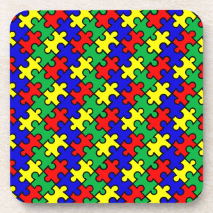 Puzzle nahtloses Muster Getränkeuntersetzer