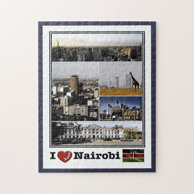 Puzzle Nairobi - I love Mosaic - Kenya - (Vertical)
