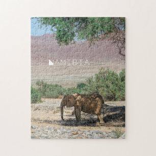 Puzzle Namibie Afrique Huab River Elephant Damaraland