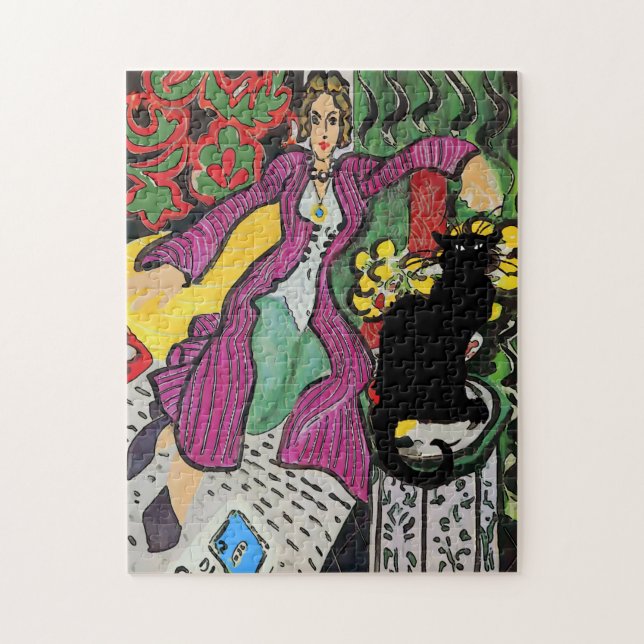 Puzzle Nancy avec chat noir 1 (Vertical)