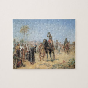 Puzzle Napoléon arrivant à une oasis d'Egyptien (l'huil