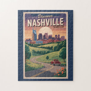 Puzzle Nashville Tennessee Route Sud Art de Voyage