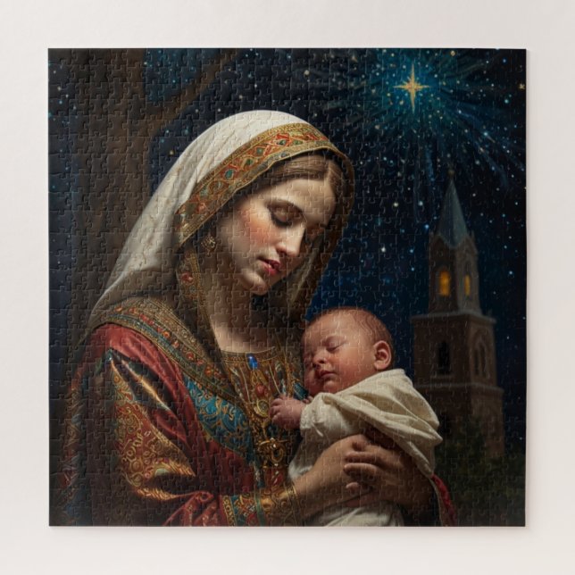 Puzzle Nativité de Noël Vierge Marie & Jésus (Vertical)