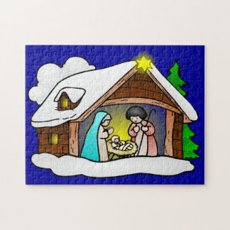 Puzzle Nativité mignonne de bande dessinée de Noël