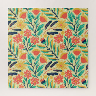 Puzzle Nature Foliage : Floral Motif sans joint.